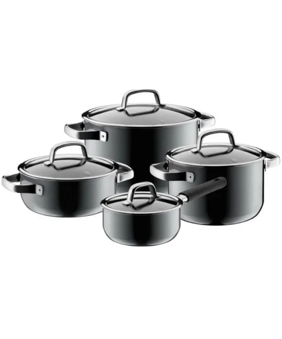 Kolekcja garnków WMF Fusiontec Mineral platynowy | 8 elementów