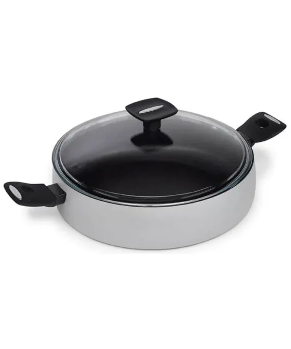 Garnek na indukcję niski Moneta Mammola 28 cm biały 4,6L