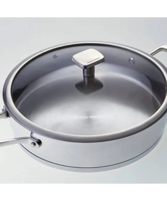 Garnek ze stali nierdzewnej niski