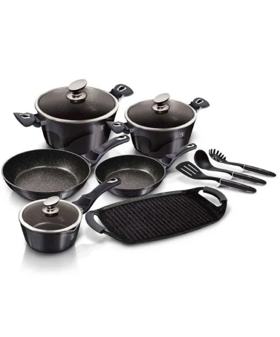 Zestaw garnków Berlinger Haus Carbon Pro | 12 elementów