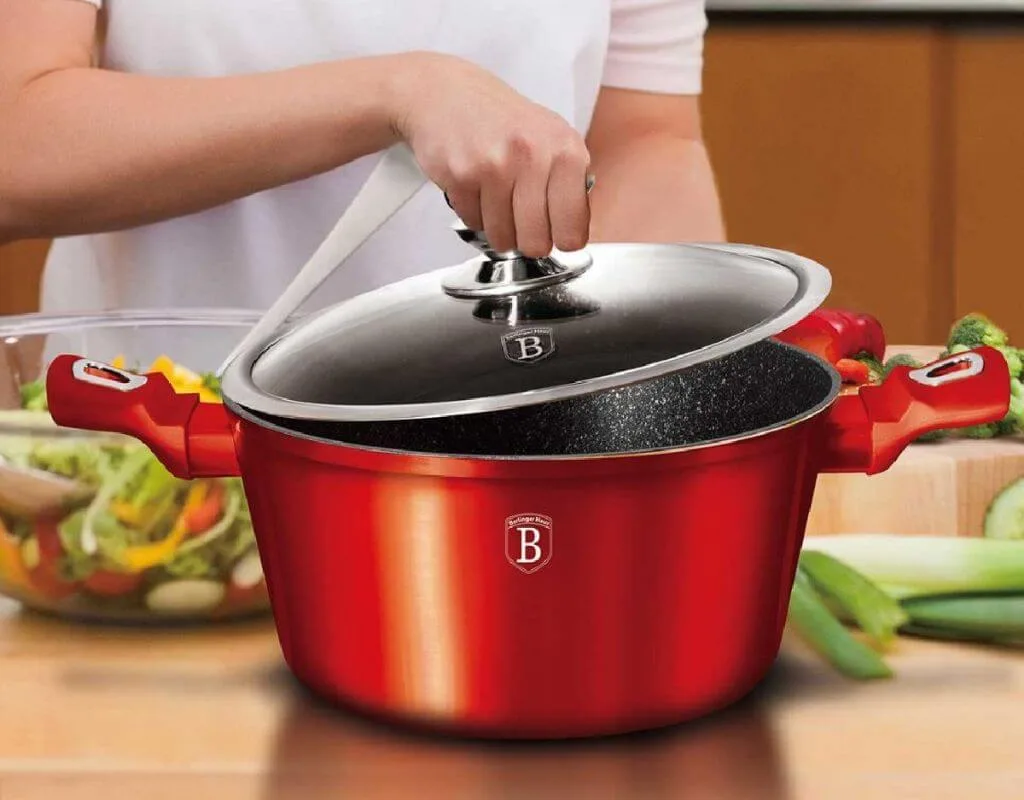 Garnek granitowy z pokrywką 30 cm Berlinger Haus 8L - obrazek 3