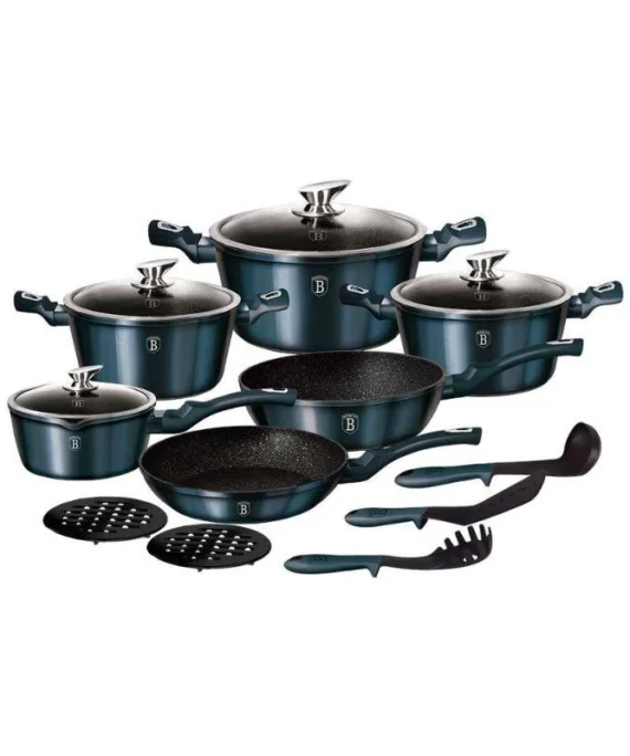 Zestaw garnków Berlinger Haus Aquamarine | 15 elementów