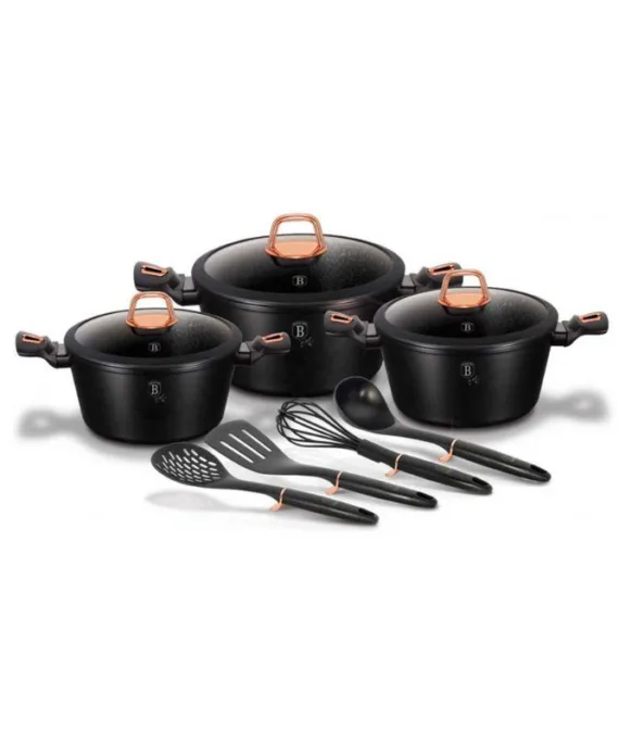 Zestaw garnków Berlinger Haus Black Rose Edition | 10 elementów