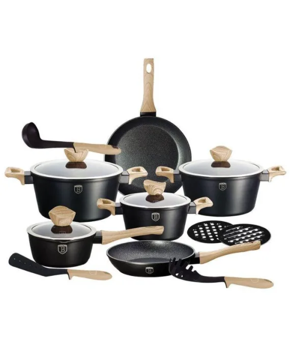 Zestaw garnków Berlinger Haus Ebony Maple | 15 elementów