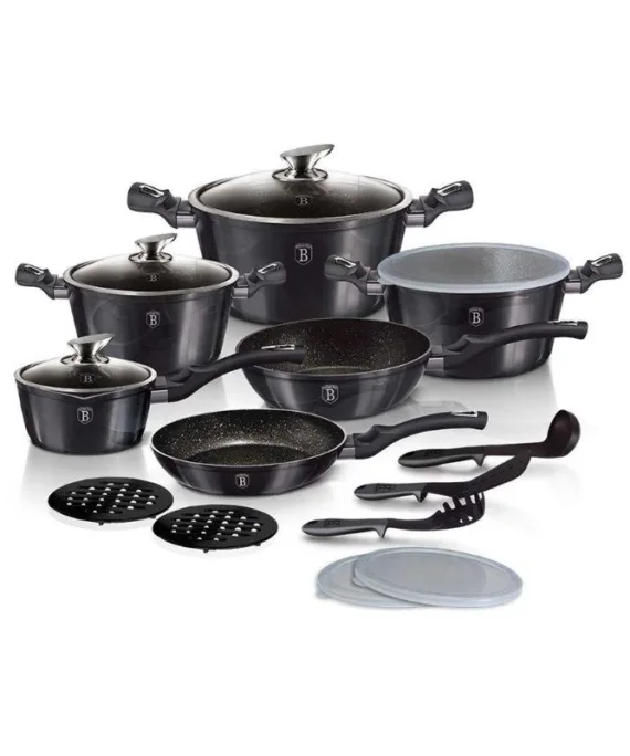 Zestaw garnków Berlinger Haus Carbon Pro | 18 elementów