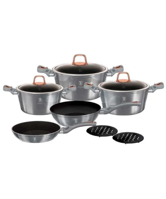 Zestaw garnków Berlinger Haus Moonlight Metallic Line | 10 elementów