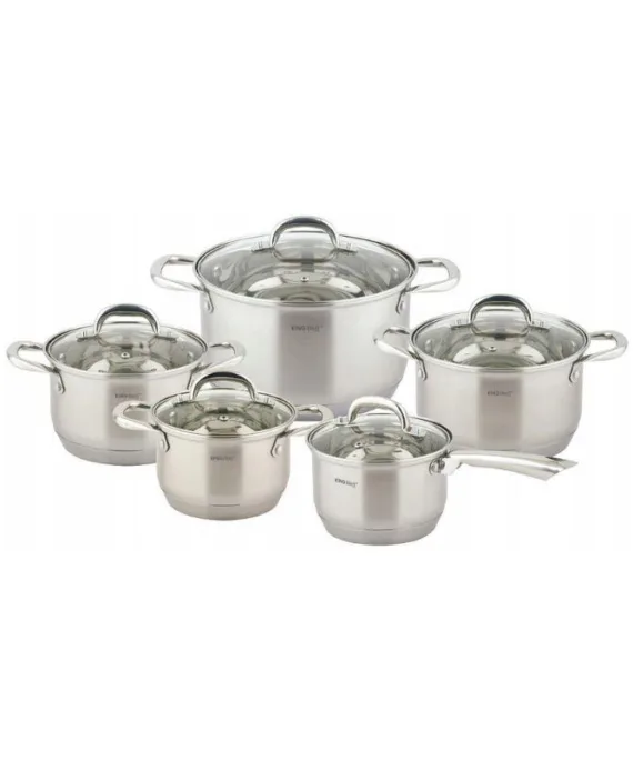 Zestaw garnków stalowych KingHoff | 10 elementów