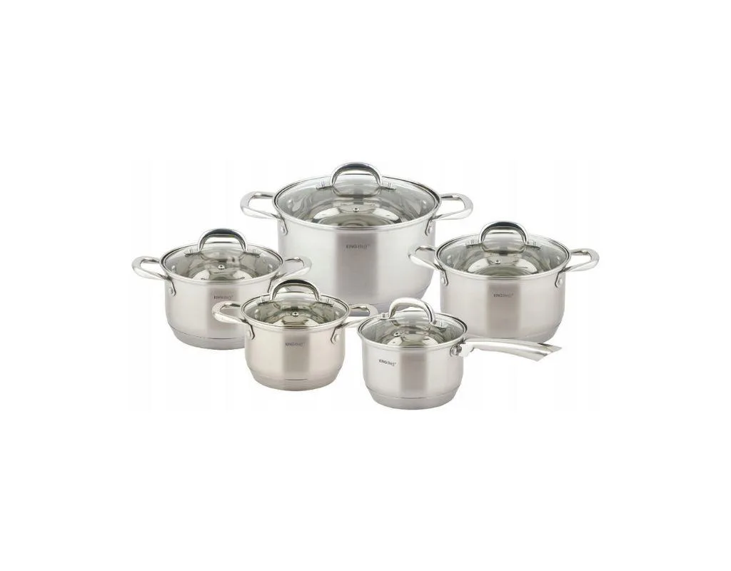 Zestaw garnków stalowych KingHoff | 10 elementów