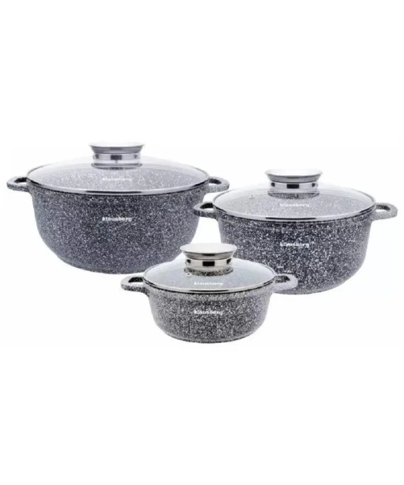 Zestaw garnków marmurowych Klausberg | 6 elementów