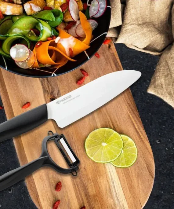 Zestaw nóż Santoku i obieraczka
