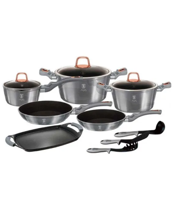 Zestaw garnków Berlinger Haus Moonlight Metallic Line | 12 elementów