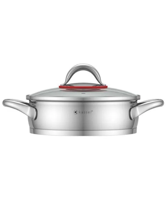Garnek ze stali nierdzewnej płaski Kassel