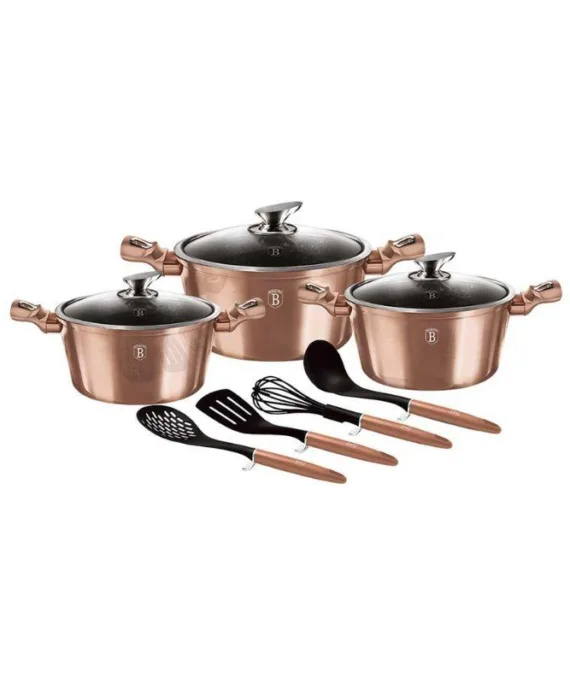 Zestaw garnków Berlinger Haus Rose Gold Edition | 10 elementów