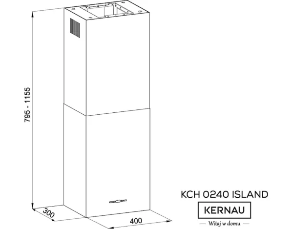 Okap wyspowy Kernau KCH 0240 W