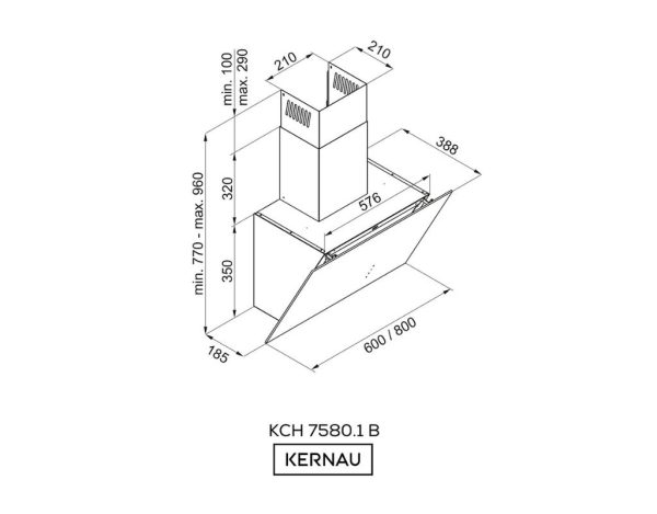 Okap przyścienny Kernau KCH 7580.1B