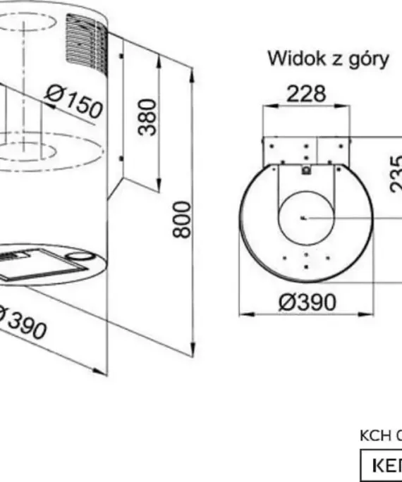 Okap przyścienny Kernau KCH 0340.1 B