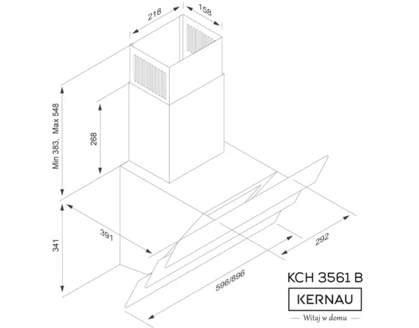 Okap przyścienny Kernau KCH 3561.1 B