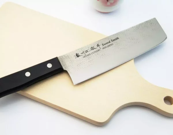 Nóż Nakiri Satake Nashiji Black Pakka 16 cm