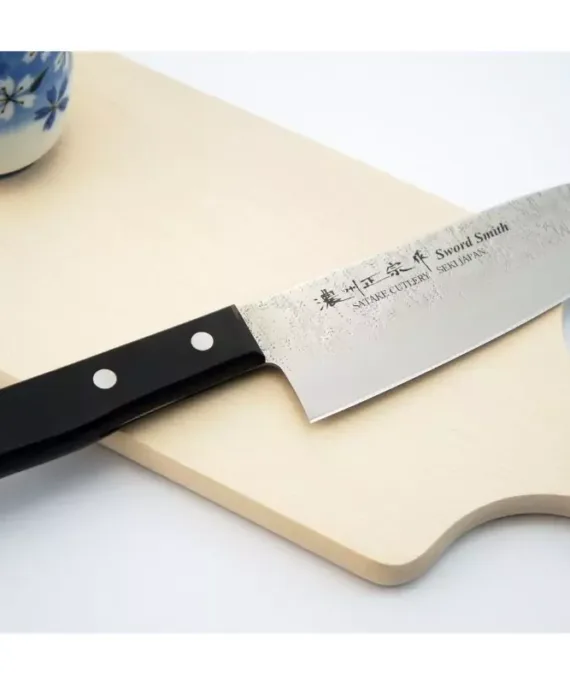 Nóż Santoku Satake Nashiji Black Pakka 17 cm