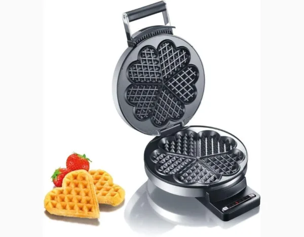 Gofrownica serduszka Graef WA80 srebrna | 850 W - obrazek 2