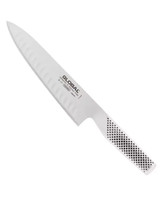 Żłobiony nóż szefa kuchni Global