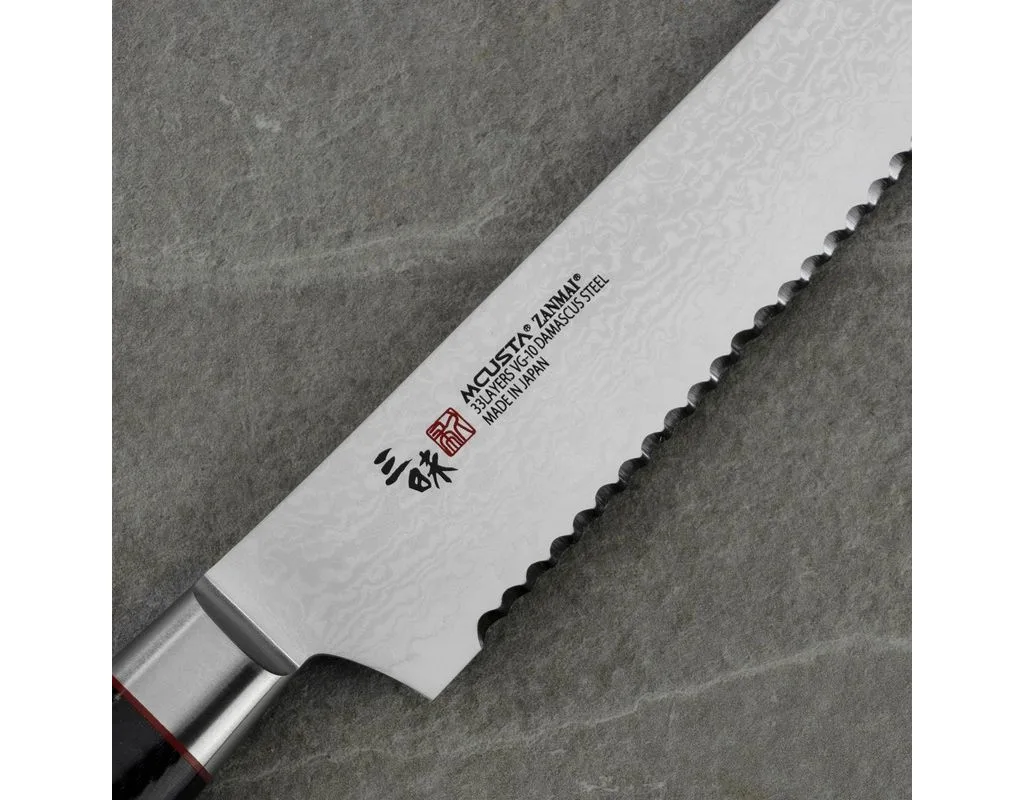 Mcusta Zanmai VG-10 Pro Zebra Nóż do pieczywa 23 cm