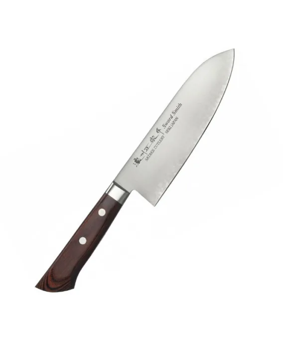 Nóż do mięsa Santoku Satake Unique Mahogany VG-10 17cm