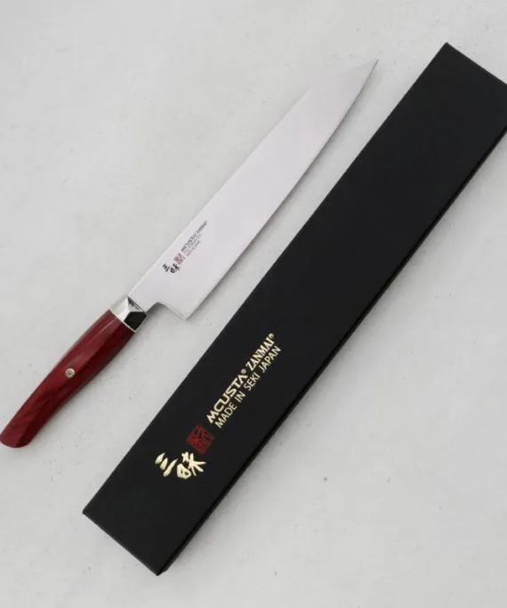 Nóż do mięsa Kiritsuke Gyuto Mcusta Zanmai Red Revolution SPG2 23 cm