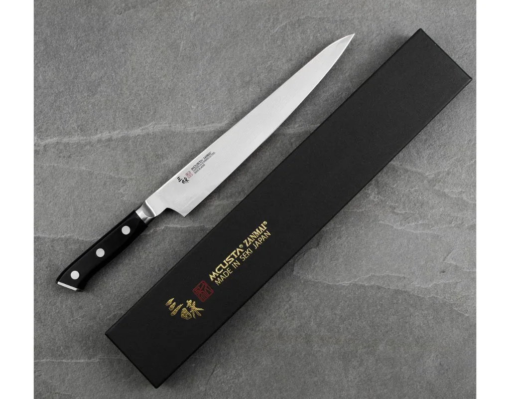 Nóż do porcjowania Sujihiki kuchni Mcusta Zanmai Classic Damascus VG-10 24 cm