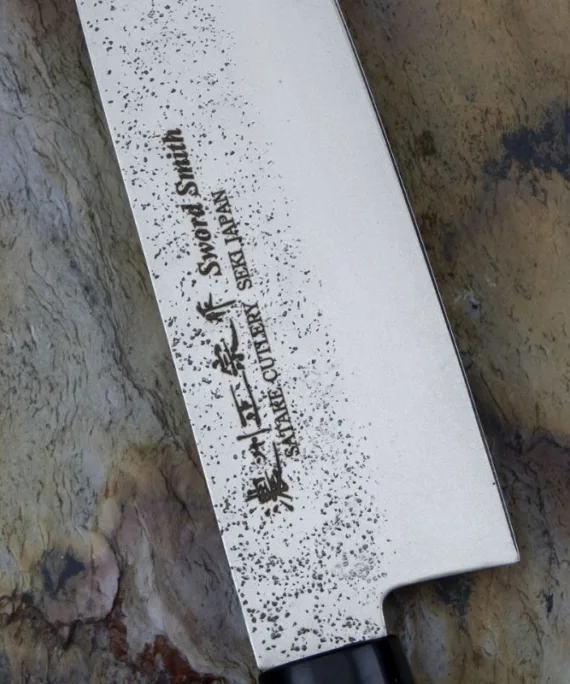 Nóż Santoku Satake Nashiji Natural 17 cm