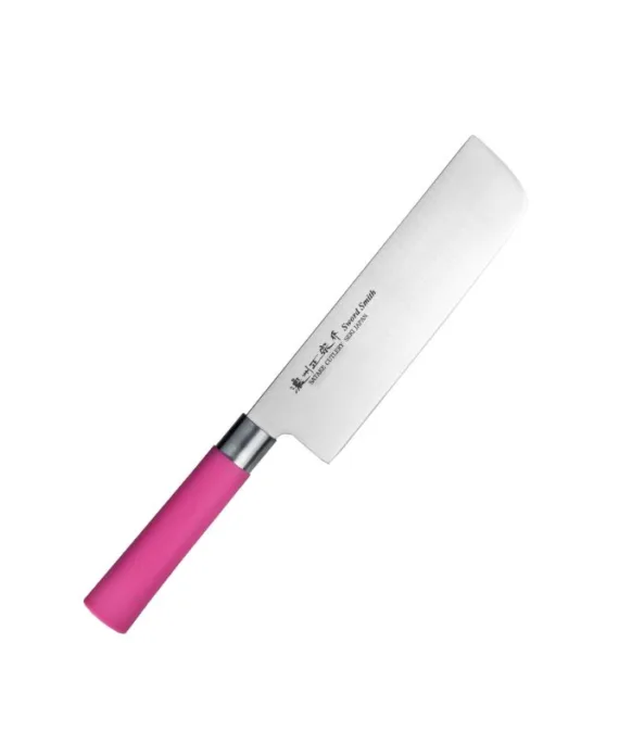 Nóż do warzyw Nakiri Satake Macaron Pink 17 cm