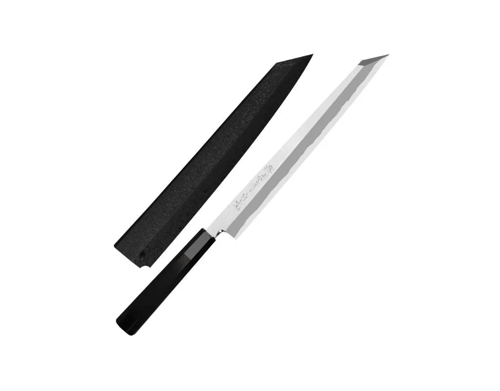 Nóż do mięsa Kiritsuke Yanagiba Sakai Takayuki Byakko Shirogami#1 27 cm