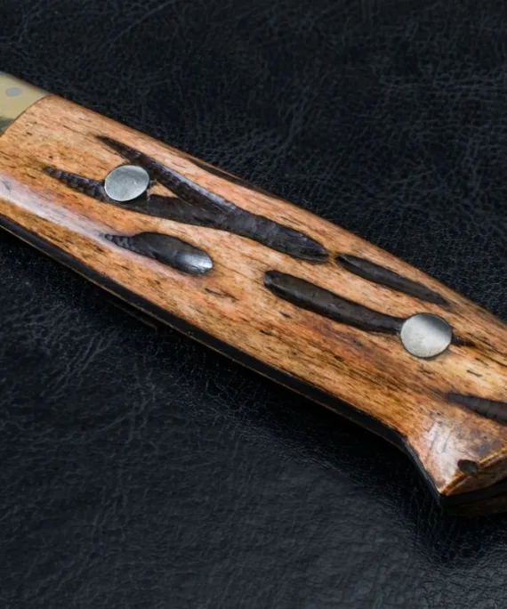 Nóż do mięsa Santoku Takeshi Saji YBB bycza kość VG-10 18 cm ręcznie kuty