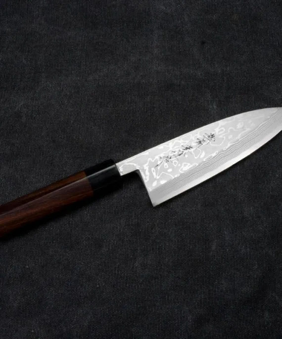 Nóż do mięsa Deba Hideo Kitaoka Shirogami Satin 16,5 cm