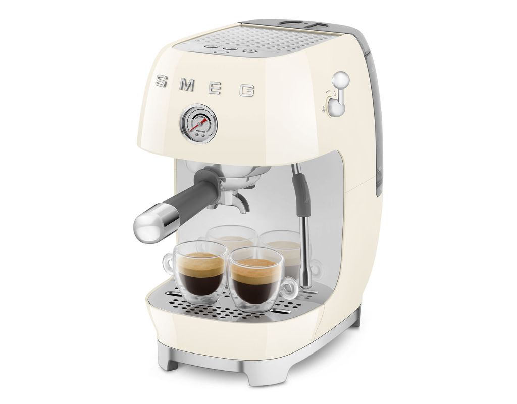 Ekspres do kawy kolbowy Smeg 50's Style ECF03CREU kremowy