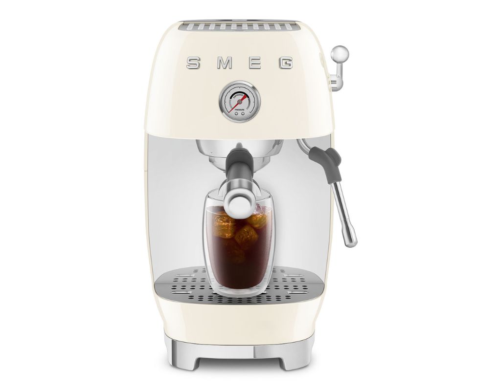 Ekspres do kawy kolbowy Smeg 50's Style ECF03CREU kremowy
