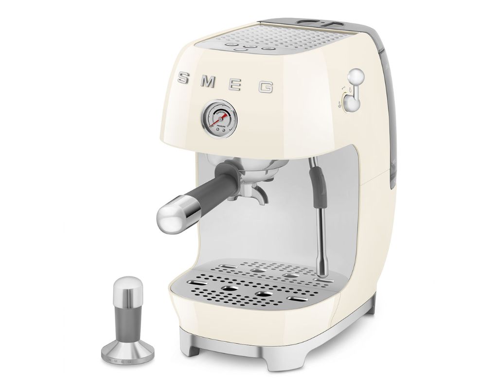 Ekspres do kawy kolbowy Smeg 50's Style ECF03CREU kremowy