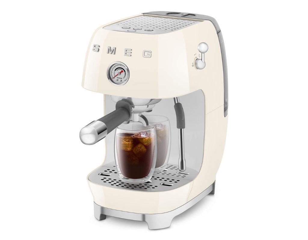 Ekspres do kawy kolbowy Smeg 50's Style ECF03CREU kremowy