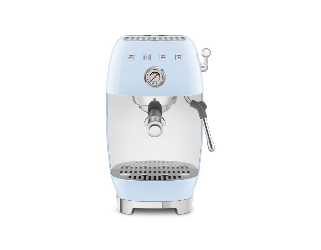 Ekspres do kawy kolbowy Smeg 50's Style ECF03PBEU pastelowy błękit
