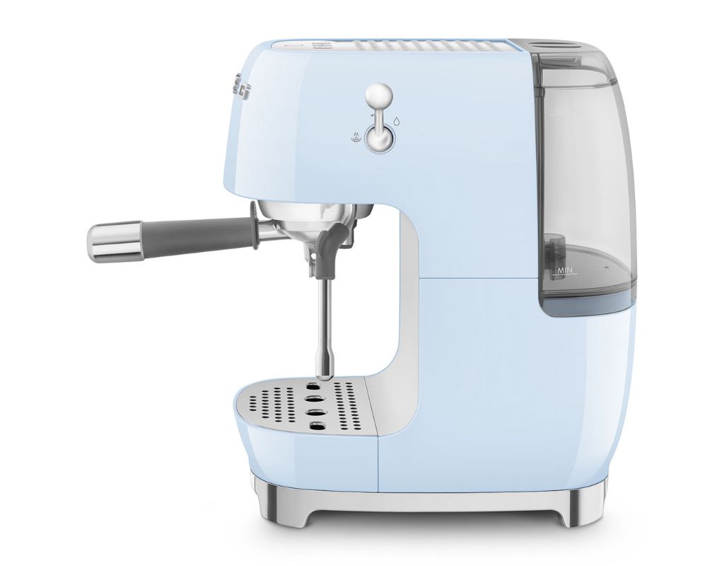 Ekspres do kawy kolbowy Smeg 50's Style ECF03PBEU pastelowy błękit