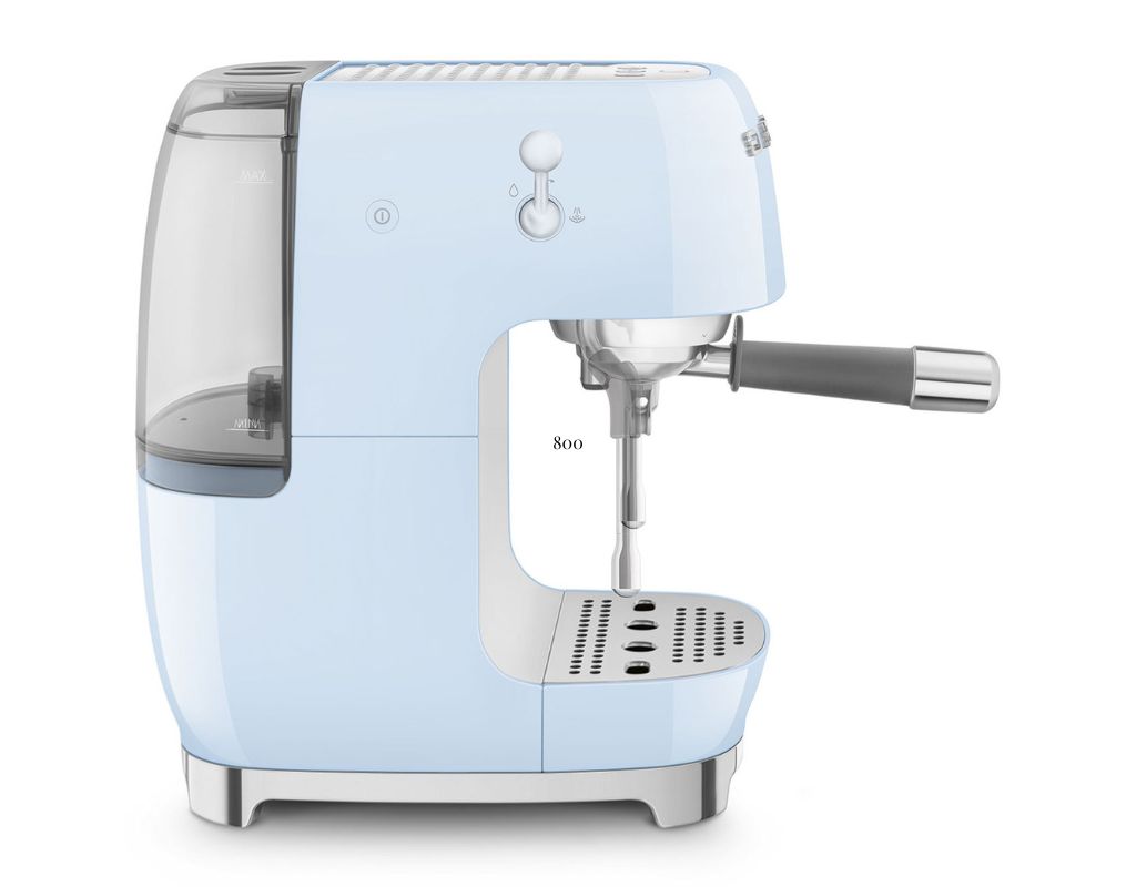 Ekspres do kawy kolbowy Smeg 50's Style ECF03PBEU pastelowy błękit