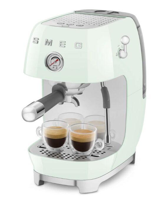 Ekspres do kawy kolbowy Smeg 50's Style ECF03PGEU pastelowa zieleń