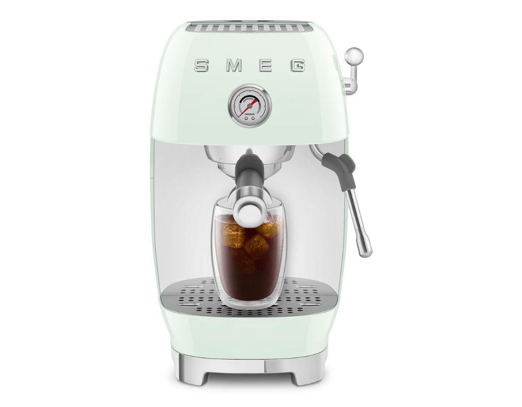 Ekspres do kawy kolbowy Smeg 50's Style ECF03PGEU pastelowa zieleń