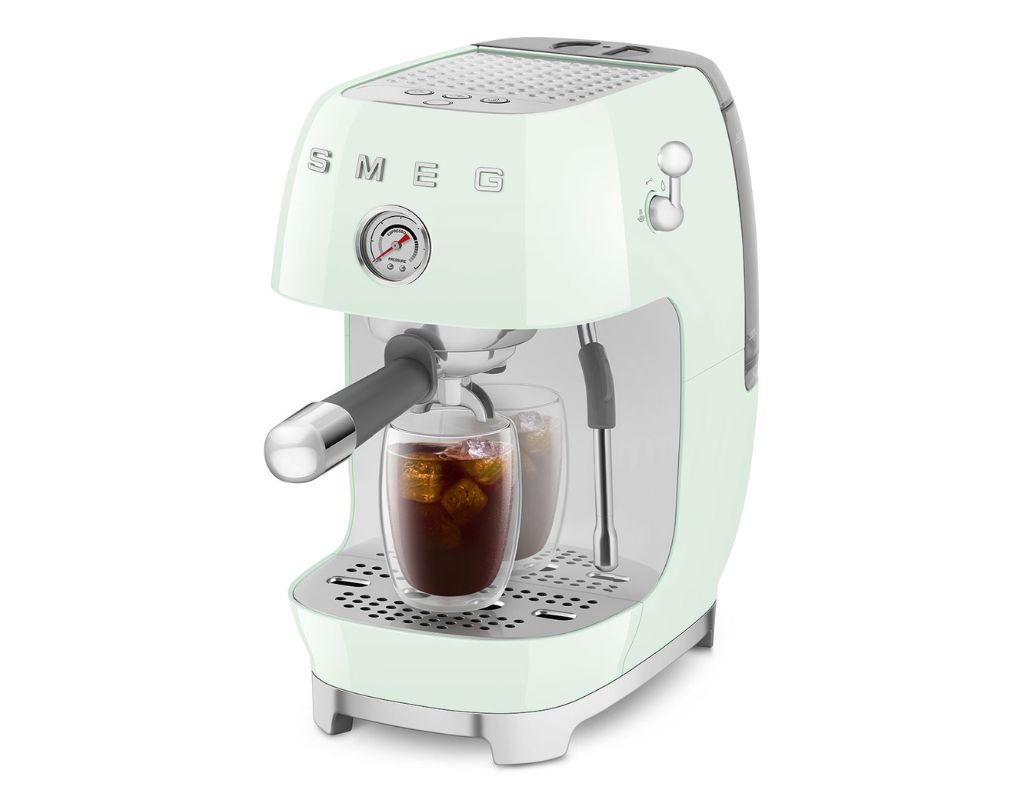 Ekspres do kawy kolbowy Smeg 50's Style ECF03PGEU pastelowa zieleń