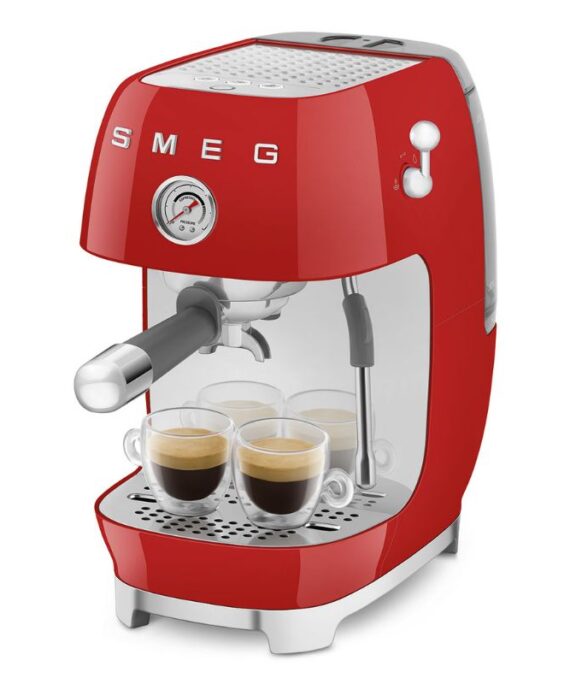 Ekspres do kawy kolbowy Smeg 50's Style ECF03RDEU czerwony