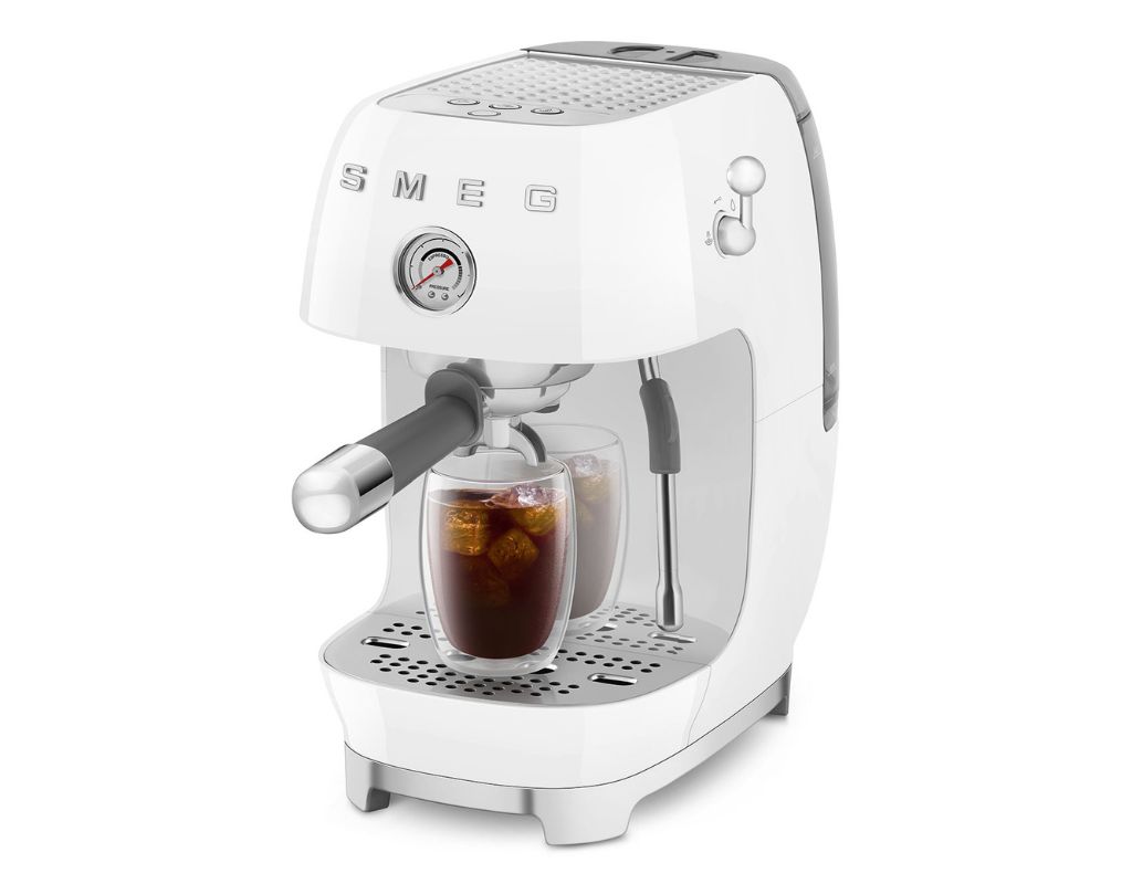 Ekspres do kawy kolbowy Smeg 50's Style ECF03WHEU biały
