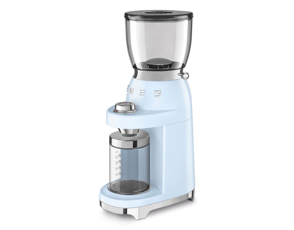 Młynek do kawy SMEG 50's Style CGF11PBEU Pastelowy błękit