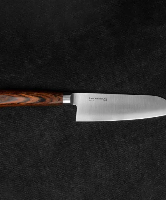 Nóż Santoku Tamahagane San Brown VG-5 17,5 cm