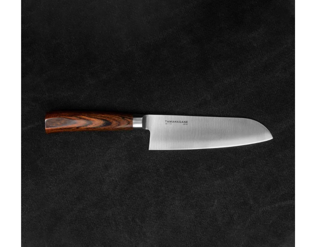 Nóż Santoku Tamahagane San Brown VG-5 17,5 cm