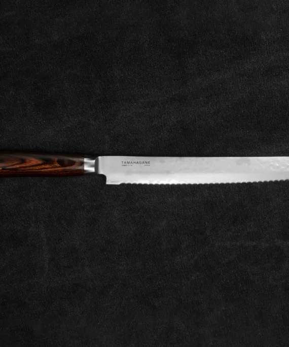 Nóż do pieczywa Tamahagane Tsubame Brown VG-5 23 cm